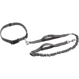 Amazon Basics Dual Handle Hands Free Bungee Dog Leash - 4 Foot, Black