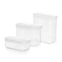 ست جعبه ذخیره سازی خشک 3 تکه اپتیما Emsa N11427 | 0.45/1/1.6 لیتر | مستطیل شکل | 100% ایمن / بهداشتی / ایمن / صرفه جویی در فضا | مهر تازه | بدون BPA | طراحی شفاف