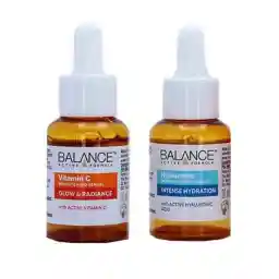 Balance Skin Serum With Hyaluronic Acid 30 ml & Skin Serum With Vitamin C 30 ml Pack 2