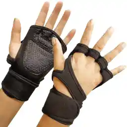 McMola Ventilated Gym Workout Gloves Cross Training Weight Lifting Gloves with Built-in Wrist Wrap Support for Men and Women, Non-Slip Silicone Padding, Palm Protection & Wrist Protection (XL)