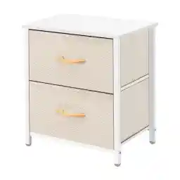 AZL1 Life Concept Storage Dresser Furniture Organizer Unit with 2 Drawers for Bedroom, Hallway, Entryway and Closets, Ivory, 17.7x19.7 inches