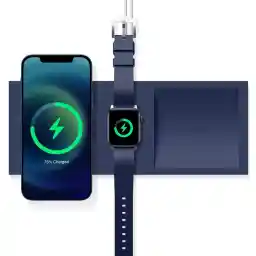elago Charging Sheet Duo سازگار با شارژر MagSafe و سازگار با شارژر Apple Watch - سازگار با مدل های آیفون 15،14 و 13 و 12 و سازگار با مدل های اپل واچ [MagSafe شامل نمی شود]