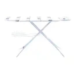 ROYALFORD 122 x 38 cm Ironing Board with Steam Iron Rest, Heat Resistant, Contemporary Lightweight Iron Board with Adjustable Height and Lock System