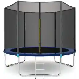 Enklov Trampoline, Kids Outdoor Trampolines Jump Bed With Safety Enclosure Exercise Fitness Equipment (8Ft)