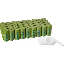 Amazon Basics Dog Poop Bags With Dispenser and Leash Clip, Talcum Powder Scented, 540 Count, 36 Pack of 15, 33.02 CM x 22.86 CM