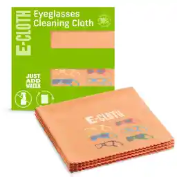 E-Cloth 3-Pack Glasses Cloth, Microfibre Cleaning Cloth, Ideal Eyeglasses, Sunglasses and Lens Cleaner, Washable and Reusable, 100 Wash Promise
