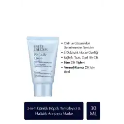 ماسک پاک کننده و پاک کننده فوم سایز مسافرتی Estee Lauder - فوم پاک کننده چند کاره Perfectly Clean 30 میلی لیتر