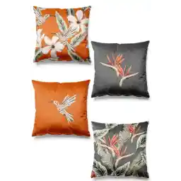 روکش بالش پرتابی جیر 4 تکه طرح دار با طرح دو طرفه Pilloveland