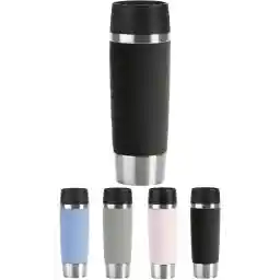 لیوان مسافرتی EMSA N2011900، فنجان قمقمه طرح موج، 4 ساعت گرم و 8 ساعت سرد، 500 میلی لیتر، مشکی