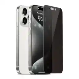 محافظ صفحه نمایش elago Privacy Glass+ سازگار با iPhone 15 Pro - محافظت از حریم خصوصی، سختی سطح 9H، نشکن، محافظت در برابر خش