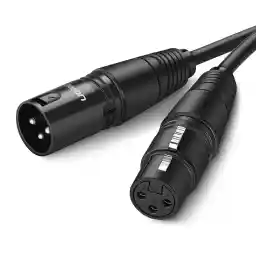 UGREEN XLR Cable, Microphone XLR Male to Female Extension Cable 1M Jack Extender Cord for PA System, Studio Recorder, Amplifier, Mixer, Speaker System, or Professional Recording, Playing Live