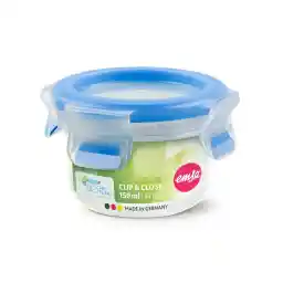 EMSA 508550 Clip & Close جعبه نگهداری مواد غذایی | 0.15 لیتر | گرد | 100% تنگ | جعبه مخصوص نگهداری مواد غذایی | 100% بهداشتی