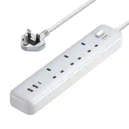 UGREEN GaN 6-in-1 Surge Protector Power Strip with PD30W USB-C (2A1C), Overload/Short-Circuit/Overheat Protection Extension Cord with 3 AC Outlet, UK Plugs with 2M Lead for Home Office Travel, etc