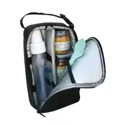 J.L. Childress Pack 'N Protect Cooler - Insulated Bag for Glass Baby Bottles & Food Containers - Dividers & Shelves - Insulated & Leak Proof Bottle Bag - Breastmilk Cooler Bag for Travel - Black