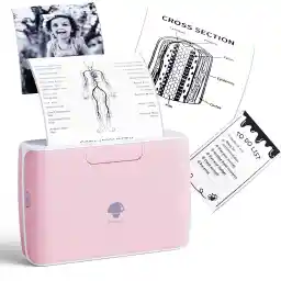 Phomemo M04S Portable Inkless Printer- Bluetooth Thermal Printer Sticker Printer, Support 2/3/4 inch Printing Width, 300dpi, Compatible with iOS+Android, Ideal for Documents, Notes, Label, Sticker