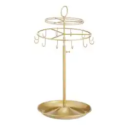 Amazon Basics spinning jewelry tree stand - brass