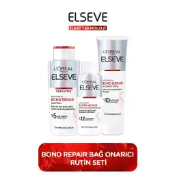 Elseve Bond Repair Bond Repair Hair Care ست شامپو + حالت دهنده + قبل از شامپو مراقبت نجات