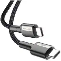 PEGANT USB C Cable 100W Fast Charging Nylon Braided Power Delivery PD Type C Compatible with iPhone 15, iPad Pro/mini, MacBook Pro/Air, Samsung S23/S22/S20/S21/S10, Pixel, OnePlus and more (100W 1M)