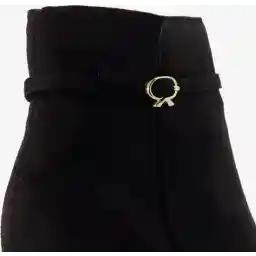 Tamaris dames enkellaarsjes met hak zwart - Maat 39