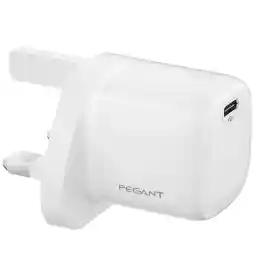PEGANT 30W USB-C PD GaN Fast Charger Wall Adapter Plug Type C, Compatible with iPhone 15/14/13/12/11, Samsung Galaxy, Pixel, iPad, AirPods and more (30W White)