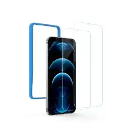 UGREEN iPhone 12/12 Pro Screen Protector 6.1 Inch Superior Drop Protection Tempered Glass iPhone Screen Protector Anti-Scratch with Alignment Frame Bubble Free Scratch Resistant 2 Pack