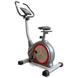 SPARNOD FITNESS SUB-54 Upright Exercise Bike for Home Gym - LCD Display, Height Adjustable Seat, Compact design 4Kg Flywheel and Heart Rate Sensors Perfect Cardio Exercise Cycle Machine