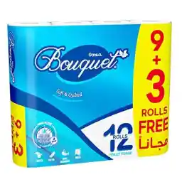 Sanita Bouquet Embossed Toilet Tissue Rolls, 2 Ply, Pack Of 12