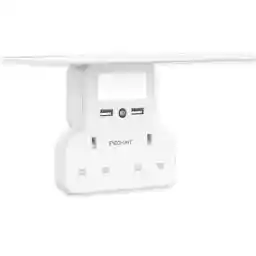 PEGANT Multi Plug Extension Power Adapter With 2 USB, Night Light and Shelf, 2-Way Wall Charger Electrical Extender Outlet Adaptor, Socket Charging Station for Home, Office, Kitchen