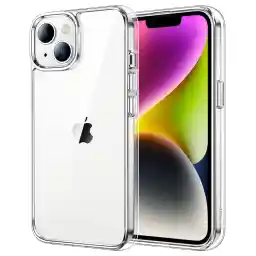 JETech Case for iPhone 14 6.1-Inch, Non-Yellowing Shockproof Phone Bumper Cover, Anti-Scratch Clear Back (Clear)