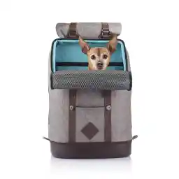 کوله پشتی Kurgo K9، با محفظه مخصوص سگ، توری تنفسی و کف ضد آب، برای حیوانات خانگی تا وزن 11 کیلوگرم، خاکستری