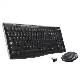 Logitech MK270 Draadloze Toetsenbord en muis combi, Windows, Compacte draadloze muis, 8 multimedia- en sneltoetsen, batterijduur 2 jaar, PC/Laptop, QWERTY US International layout- Zwart