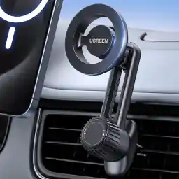 UGREEN Car Phone Holder MagSafe Car Mount, [360° Rotation Super Stable], One-hand Auto Lock, No Blocking Air Vent Magnetic Mobile Holder Accessories, Fit for iPhone 16/15/14/13, Samsung S25/24/S23