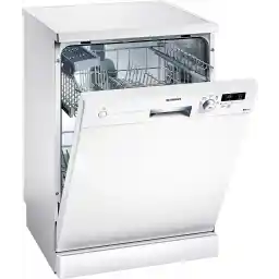 Siemens 5 Programs 12 Place Settings Free Standing Dishwasher, White Sn215W10Bm."Min 1 year manufacturer warranty\