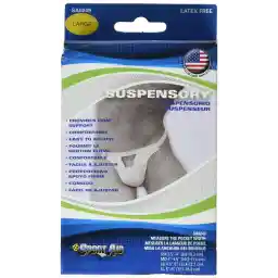 SportAid Suspensory with Elastic Waist Band, Large