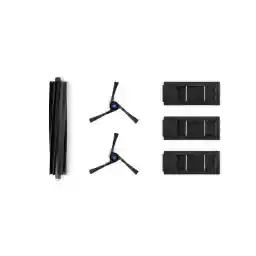 ECOVACS Deebot X2 Omni Replacement Kit for Robot Vacuum Cleaner, 1 x Rubber Main, 2 Sets of Black Side Brushes, 3 x Antibacterial Fine Dust Filter, DKT060099
