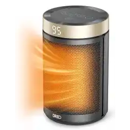 Dreo Space Heater, Portable Electric Heaters for Indoor Use with Thermostat and Remote, 2024 Upgraded, Digital Display, 12H Timer, 5 Mode, 1500W PTC Ceramic Fast Safety Heat for Office Bedroom Home