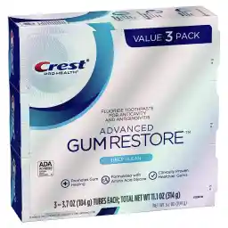 Crest Pro-Health Advanced Gum Restore Toothpaste, Deep Clean 3.7 Oz (Pack of 3)