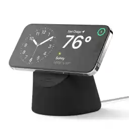 پایه شارژ elago MS1 سازگار با شارژر MagSafe - پایه سیلیکونی ممتاز سازگار با مدل های آیفون 15،14،13،12، طراحی شده برای حالت StandBy IOS 17 [MagSafe شامل نمی شود] (مشکی)