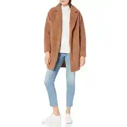 Amazon Essentials Women's Teddy Bear Fleece Oversized-Fit Lapel Jacket (Previously Daily Ritual)