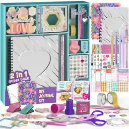 2-Pack DIY Journal Kit for Girls - Journaling Kit Gifts for Girl Ages 8 9 10 11 12 13 14 Year Old - Girls Toys Scrapbook & Stationery Set, Birthday Art & Crafts Toys for Kids