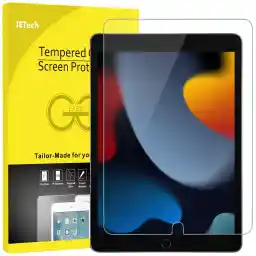 JETech Screen Protector for iPad 10.2-Inch (2021/2020/2019 Model, 9/8/7 Generation), Tempered Glass Film, 1-Pack