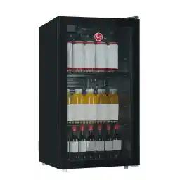 Hoover 117L Single Door Beverage Cooler, Freestanding Fridge,3 Wired Shelves, Single Temperature Zone 5-18°C, With Led Light, Soda & Soft Drinks,1 Year Warranty, Black - HBC-K117B