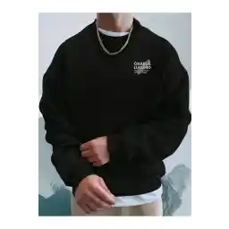 VİPER Siyah Oversize Kışlık Charlie Luciano Sweatshirt