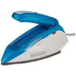Black & Decker 1085W Dual Voltage Travel Steam Iron, Blue - Ti250-B5,2 years warranty