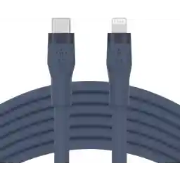 Belkin Boostcharge Flex Silicone Usb Type C To Lightning Cable (3M/10Ft), Mfi Certified 20W Fast Charging Pd Power Delivery For Iphone 13, 12, 11, Pro, Max, Mini, Se, Ipad And More - Blue