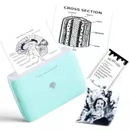 Phomemo M04S Portable Thermal Printer Sticky Note Printer, Bluetooth Label Printer, Support 2/3/4 inch Printing Width, 300 dpi,Compatible with iOS + Android, Suitable for Labels, Notes, documents