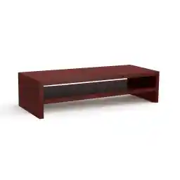 Mahmayi Wooden Riser Monitor Stand with 2 Tier Storage Shelf, Monitor Stand for Home Office Business, PC Desk Stand Monitor Riser for Keyboard Storage, Laptop, Printer, and TV Screen - APPLE CHERRY