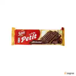 بیسکویت با روکش شکلات شیری سان مدل Petit وزن 138 گرم