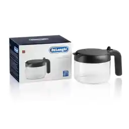 قهوه جوش De'Longhi DLSC021، قابلمه شیشه ای با درب و دسته مشکی، لوازم جانبی قهوه سازهای اتوماتیک با قابلیت قابلمه، ظرفیت 750 میلی لیتر تا 6 فنجان، قابل شستشو در ماشین ظرفشویی، مشکی