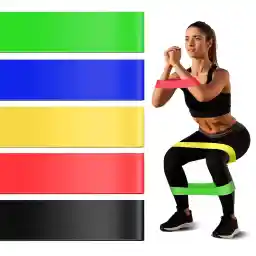 Sky-Touch 5Pcs/Set Resistance Band Fitness 6Levels Latex Gym Strength Training Rubber Loops Bands Fitness Crossfit Equipment Yoga Exercise Pull Rope Elastic Bands For Fit, In 5 Color